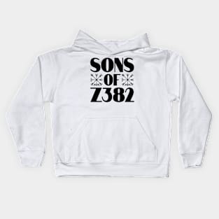 "Sons of Z382" Text With Vegvisir Kids Hoodie